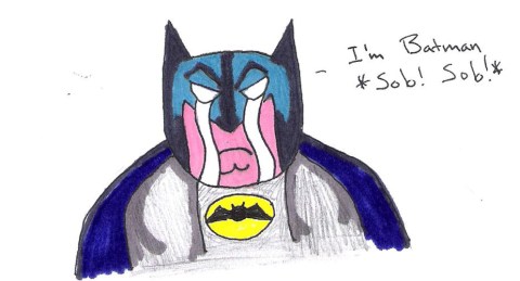 Batman cries