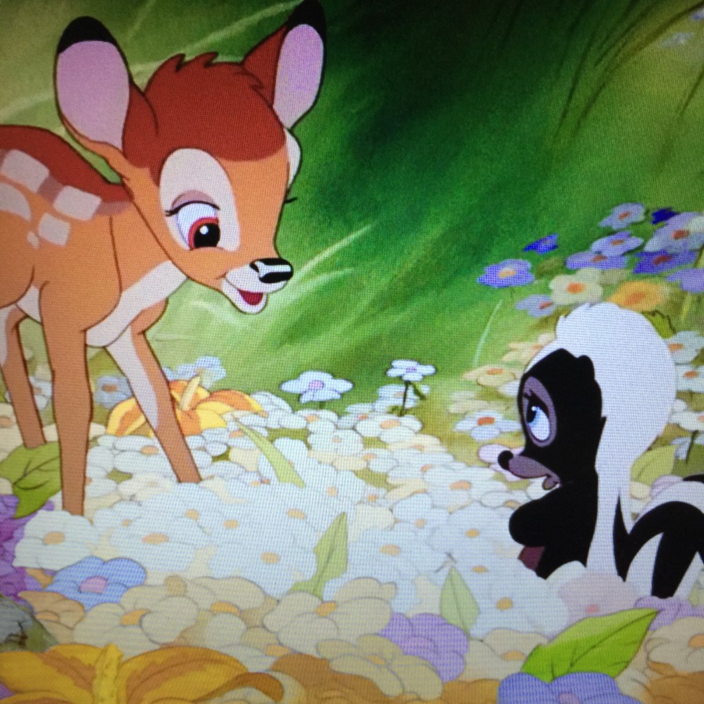 Flower is never actually referred to as a skunk and later in the film he even refers to other skunks as 