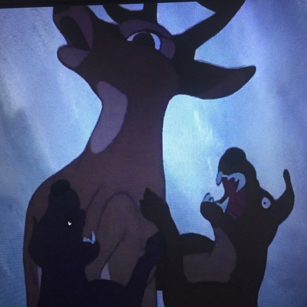 Bambi goes full Terminator on these dogs.