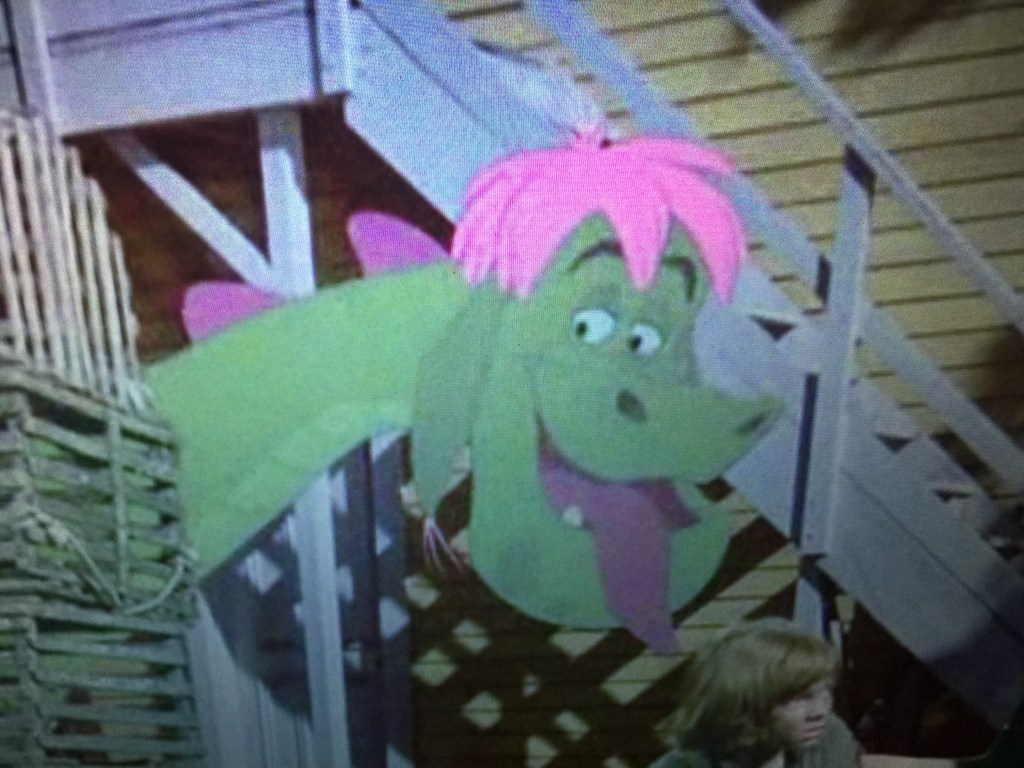 At least I think I saw a dragon,. It might have been a green dog.